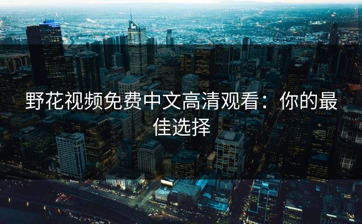 野花视频免费中文高清观看：你的最佳选择